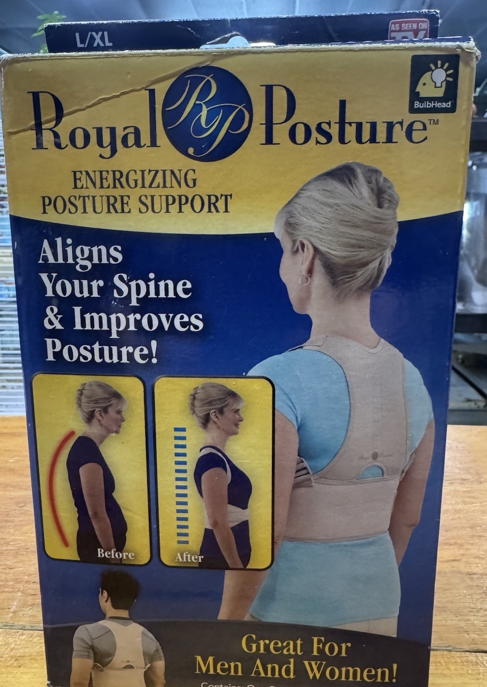 Bulbhead Unisex Royal Posture Energizing Posture Support Size L/XL