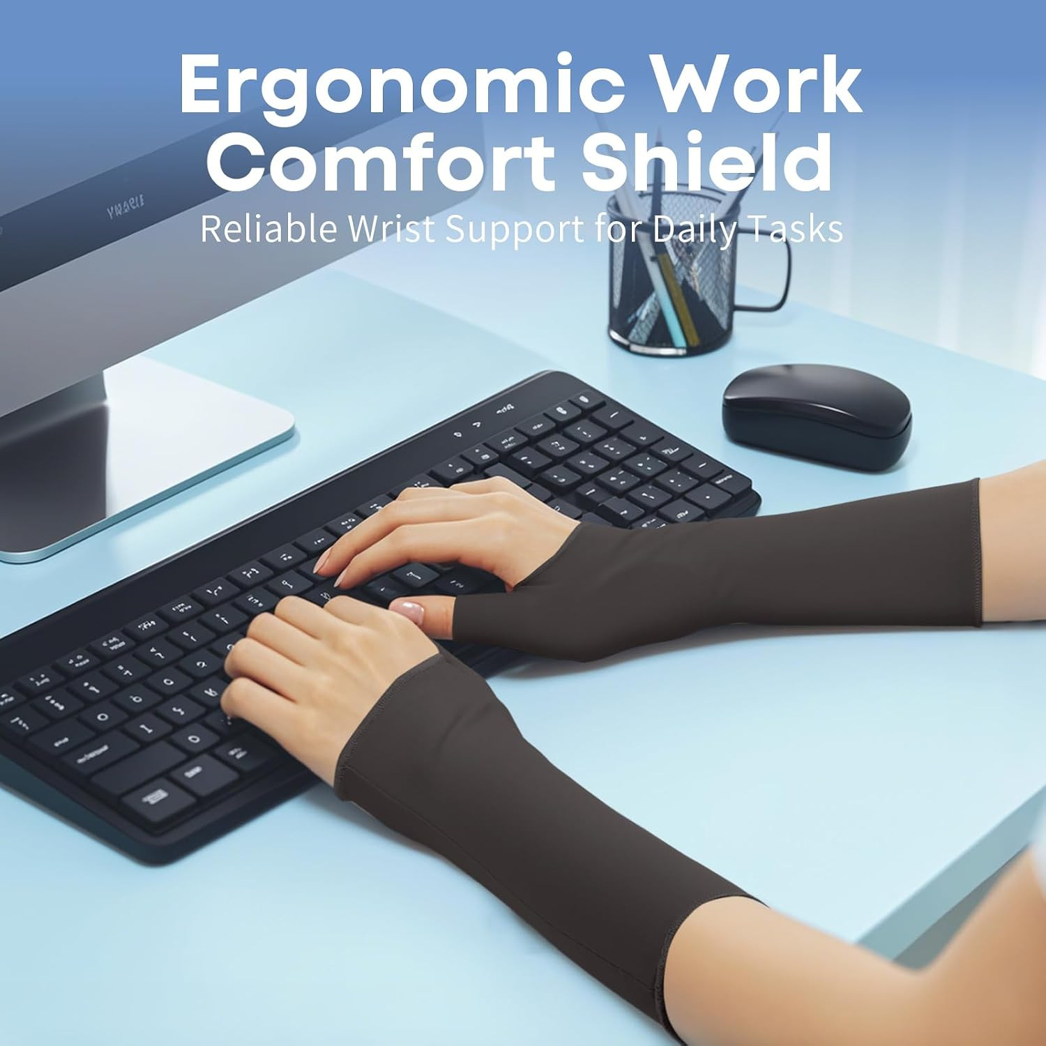Thumb Wrist Support Braces,Breathable Thumb Compression Sleeves with Soft Gel Pa
