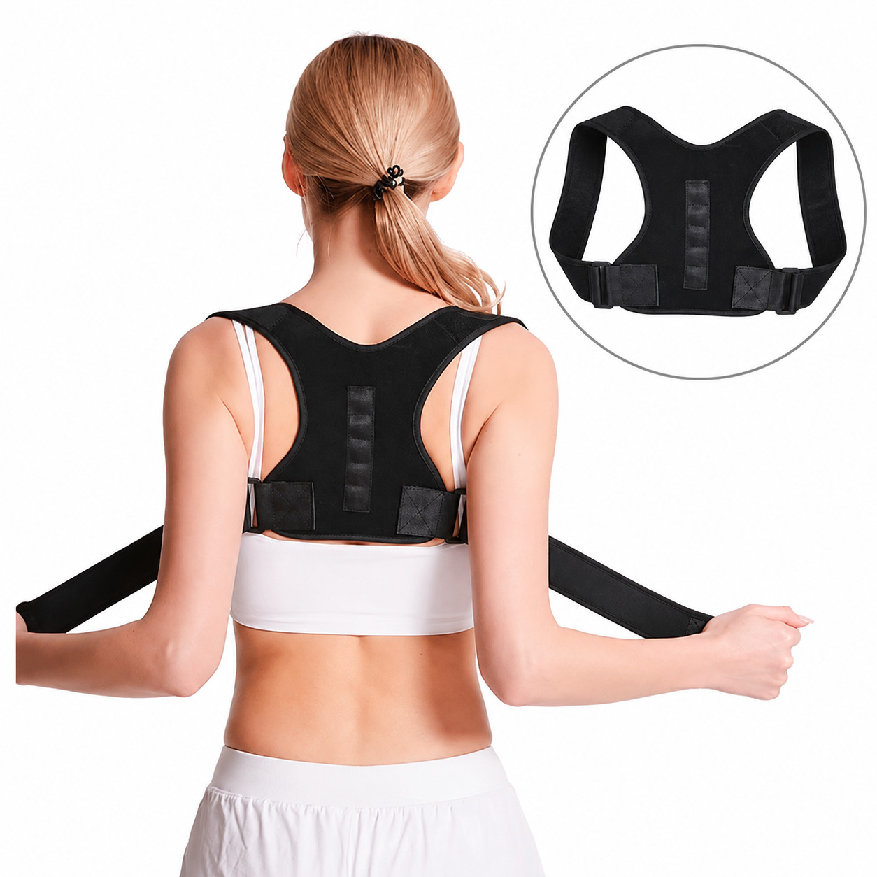 Posture Corrector Adjustable Back Brace Upper Back Support Men Women Breathable
