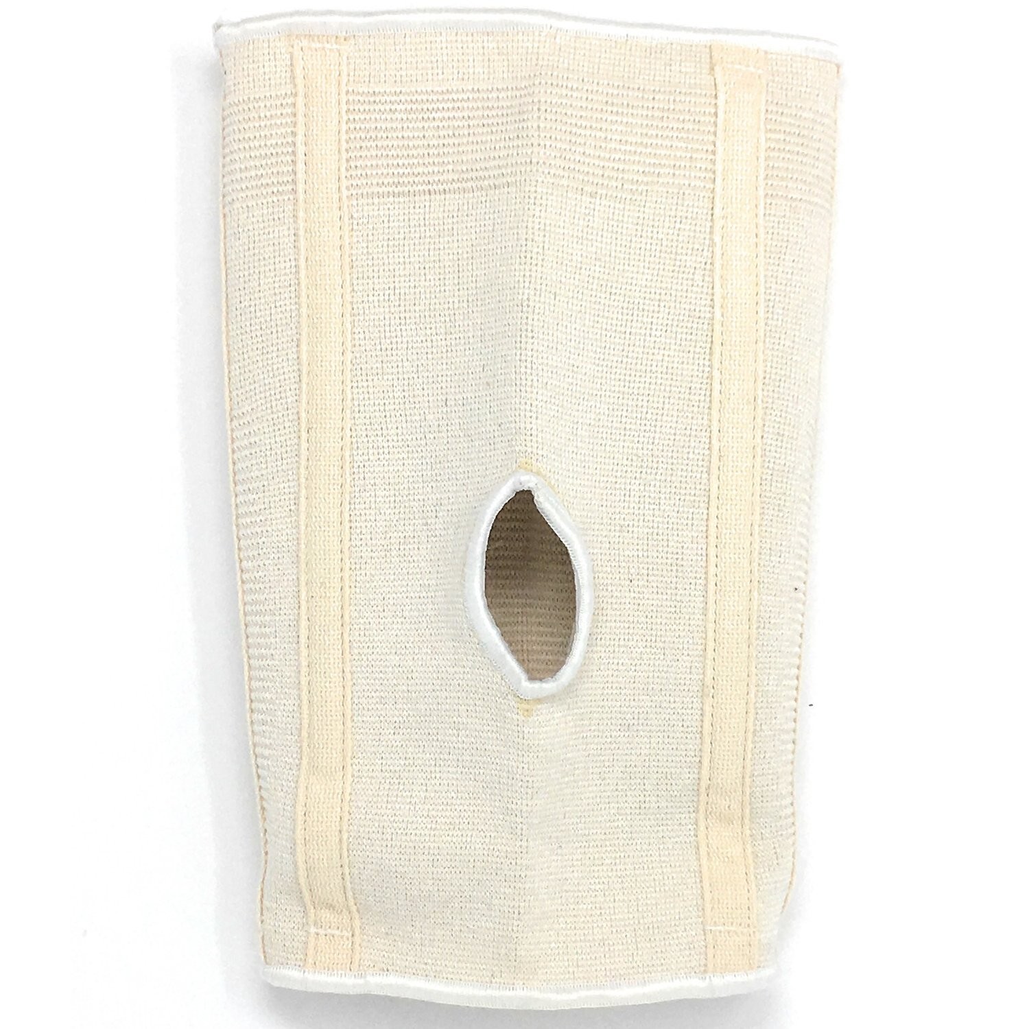 CHAMPION Knee Brace Flexible Stays Knit Elastic, Medium (Pack of 1), White