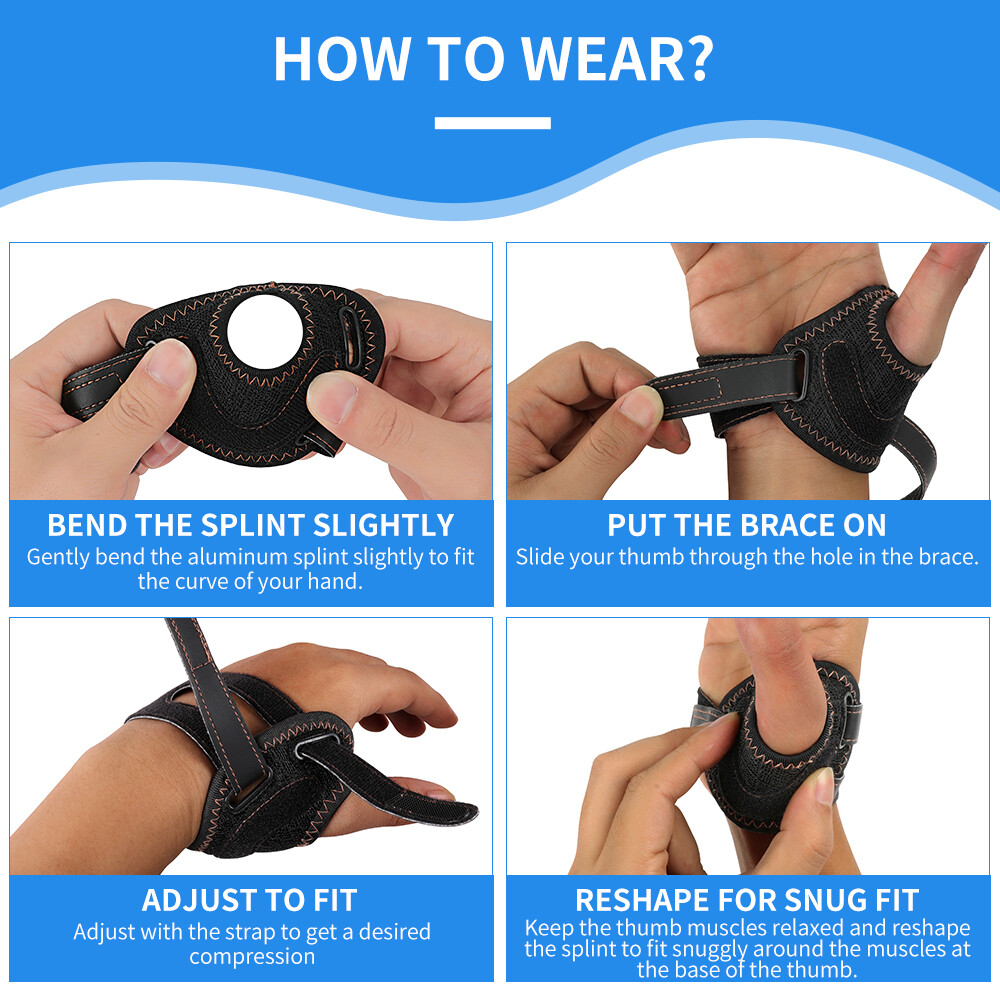 Fortemotus CMC Thumb Brace Thumb Splint for Joint Arthritis Pain Stabilizer