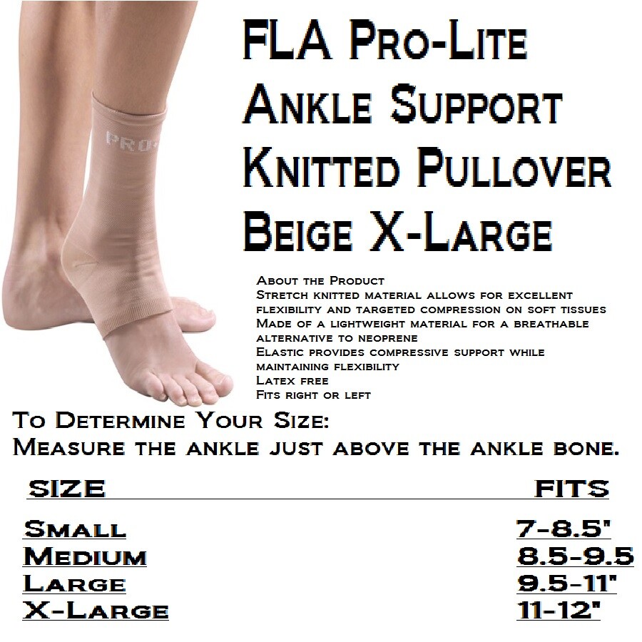 FLA Pro-Lite Ankle Support Knitted Pullover Beige X-Large