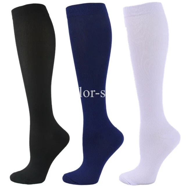 3 Pair Compression Socks unisex anti Fatigue Pain Relief 20-30 Mm hg