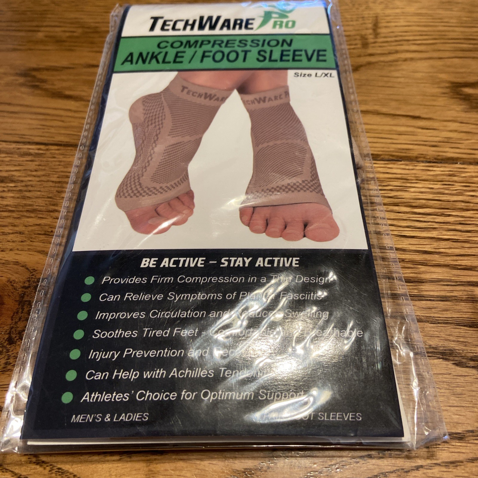 TechWare Pro Black L/XL Compression Ankle/Foot Sleeve Relief of Foot Conditions