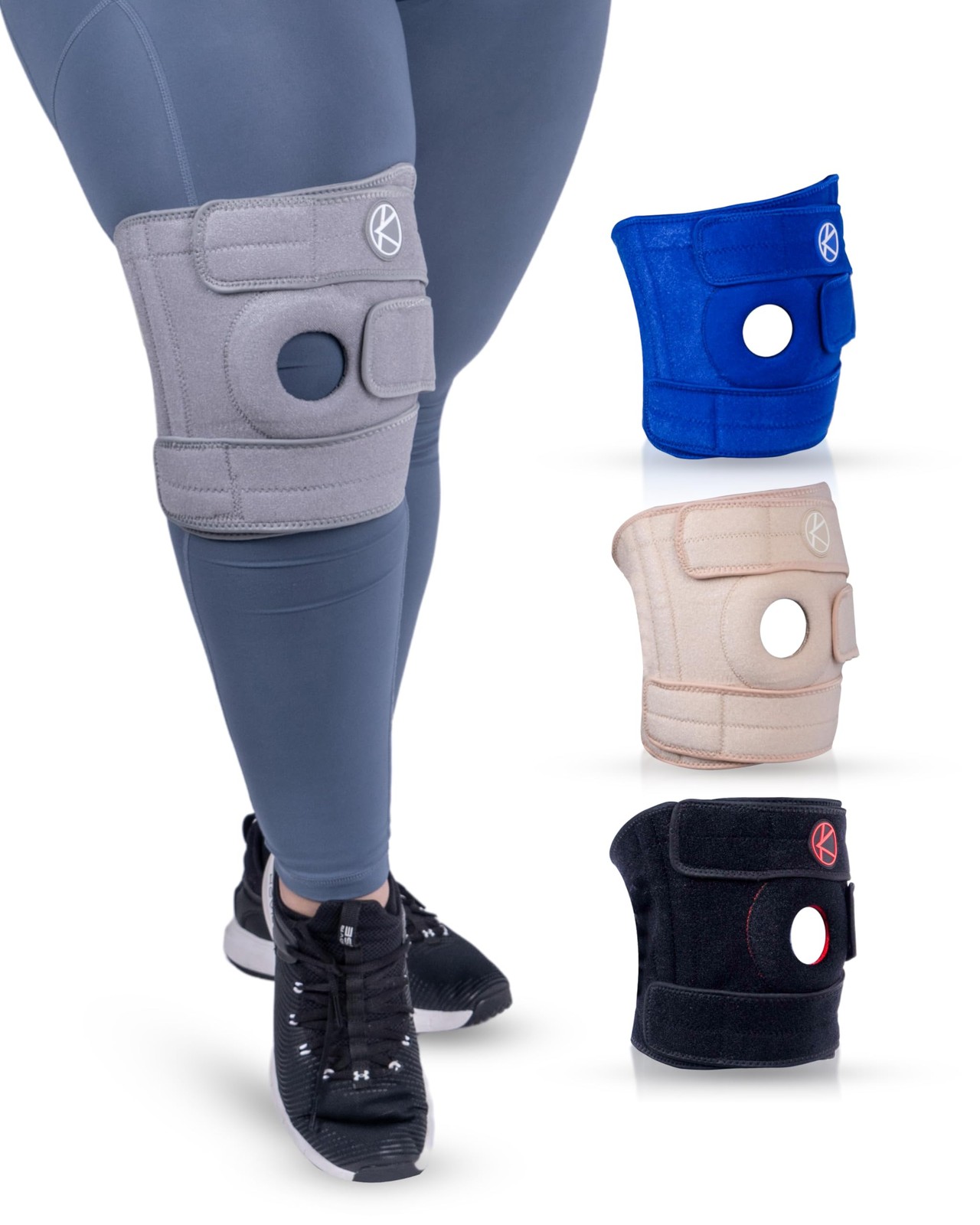 Plus Size Knee Brace for Women Men Plus Size – Adjustable Knee Support Brace…