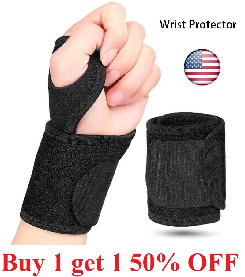 Wrist Brace Sports Band Wrap Protector Adjustable Support Gym Strap Bandage