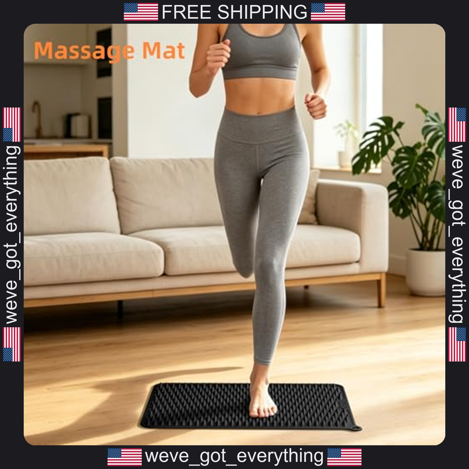 Single Silicone Foot Massage Mat for Plantar Fasciitis Relief