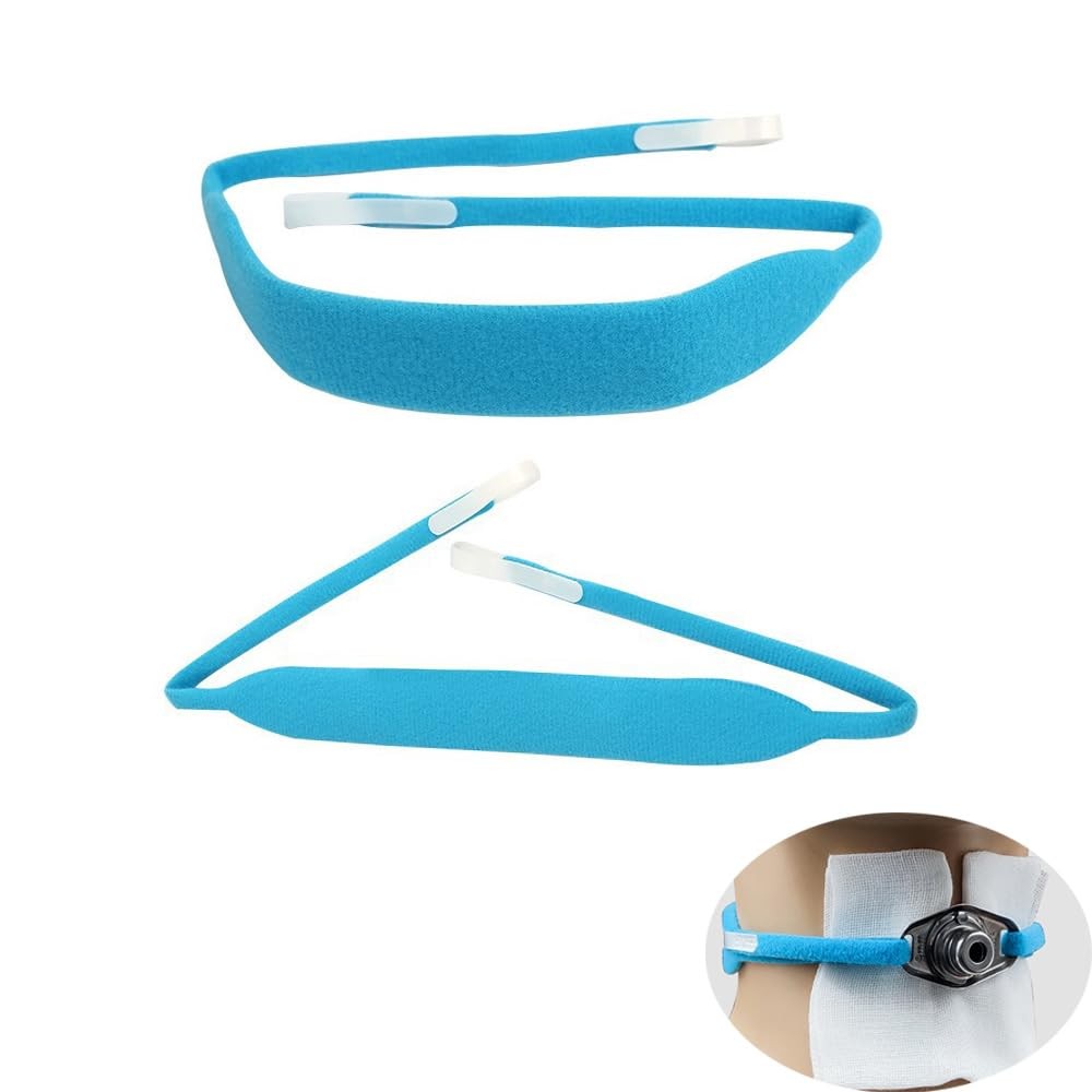 2 Pack Tracheostomy Tube Holder Belt Reusable Soft Comfortable Adjustable Tra…