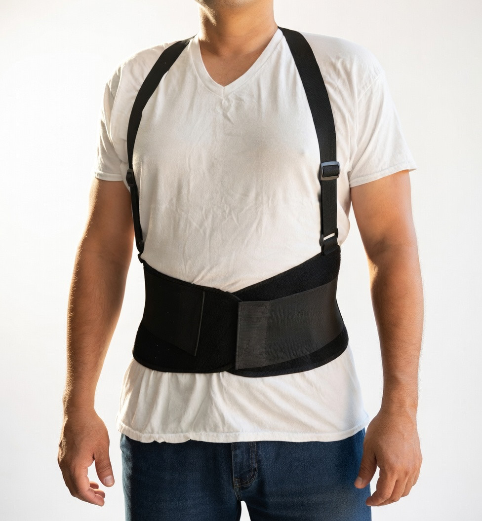 Adjustable Work Back Brace Support Belt Lower Lumbar / Heavy Duty Lifting
