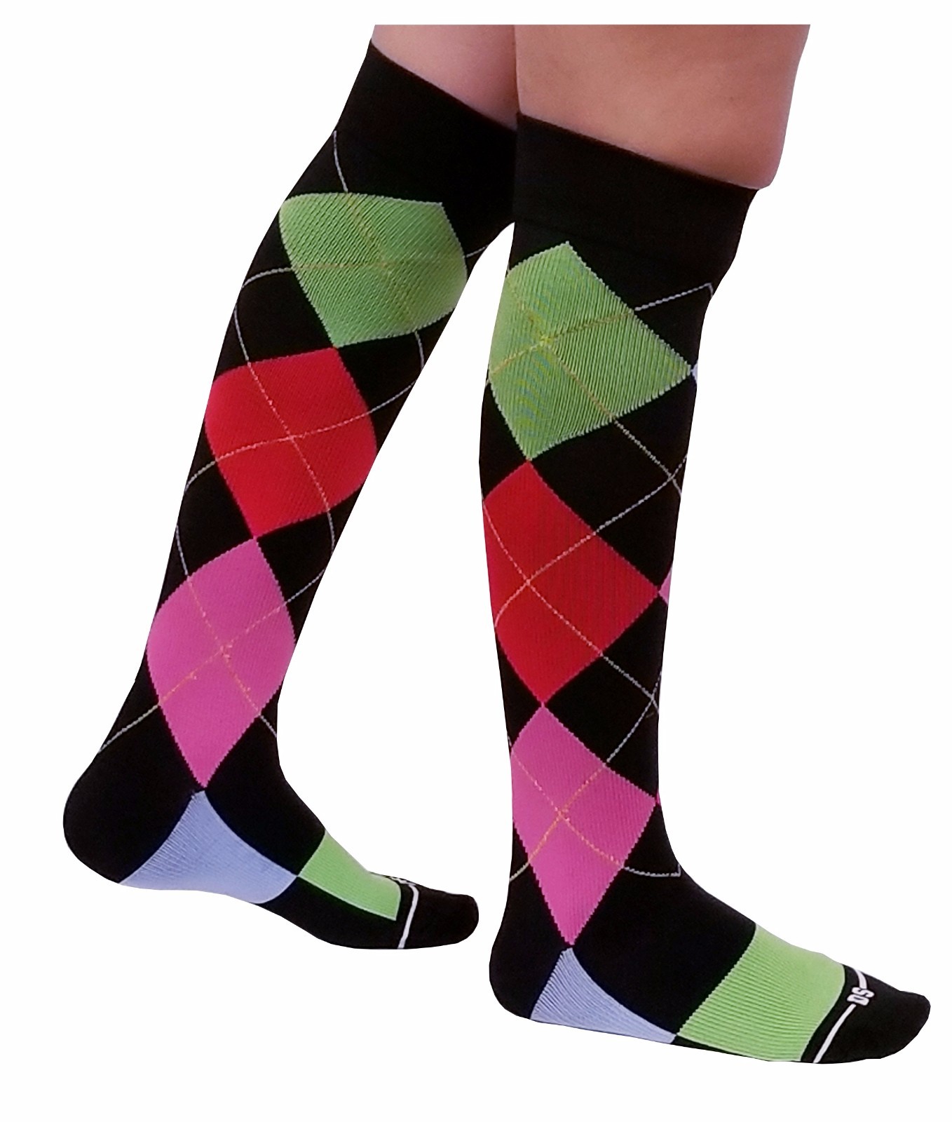 6 Pairs Pack 15-20 mmHg Sports Travelers Anti-Fatigue Compression Socks 9-11