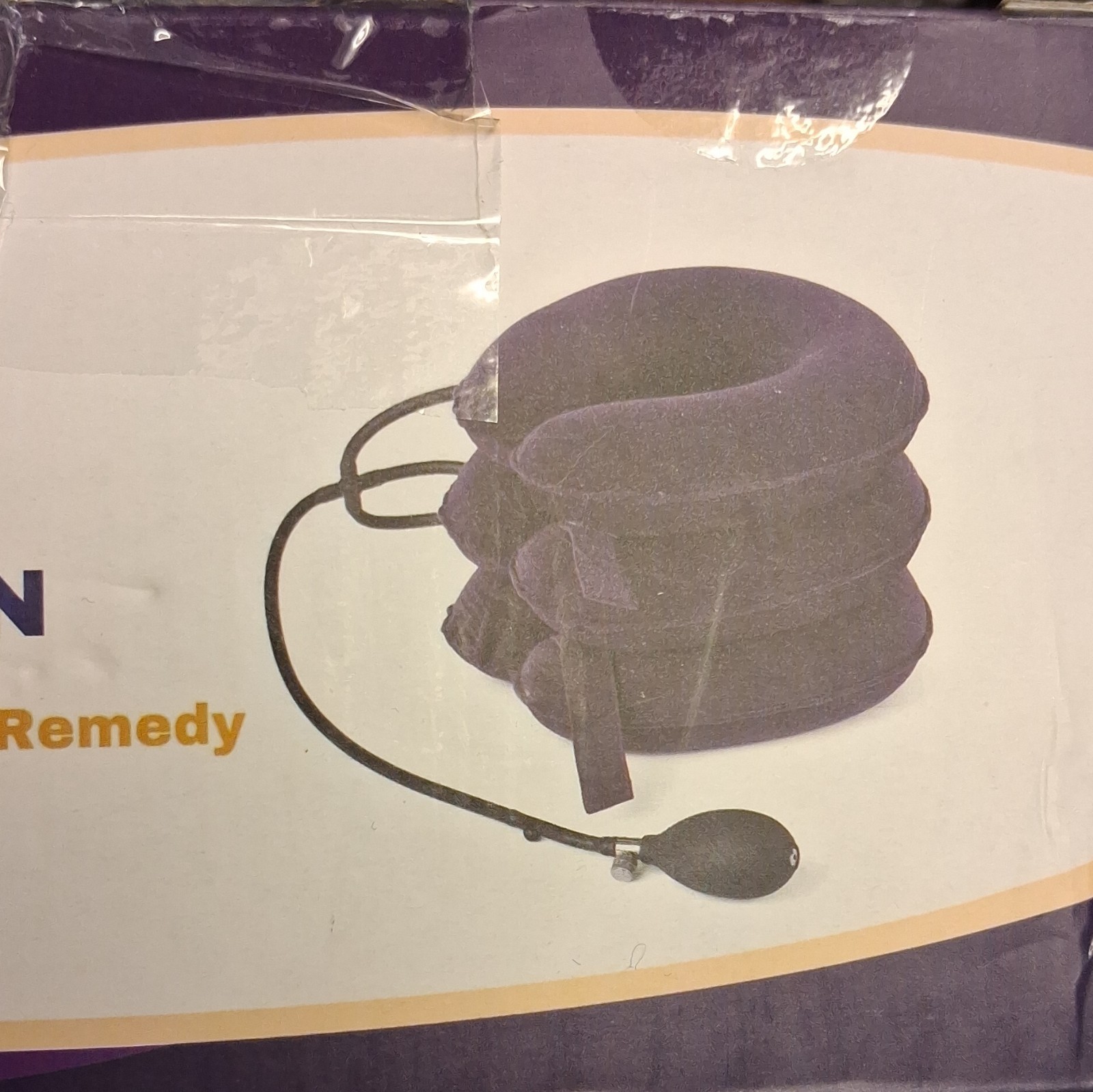 Inflatable Neck Traction Device Pain Relief Brace for Adults One Size Purple
