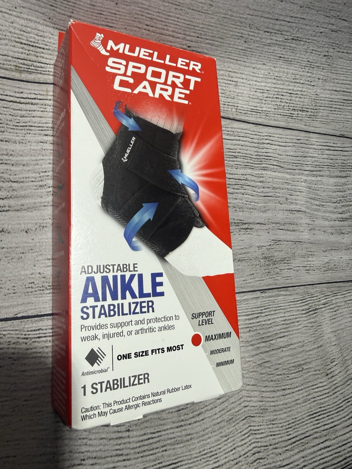 Mueller Sports ~ Adjustable Ankle Stabilizer ~ Max Support ~ One Size Fits Most