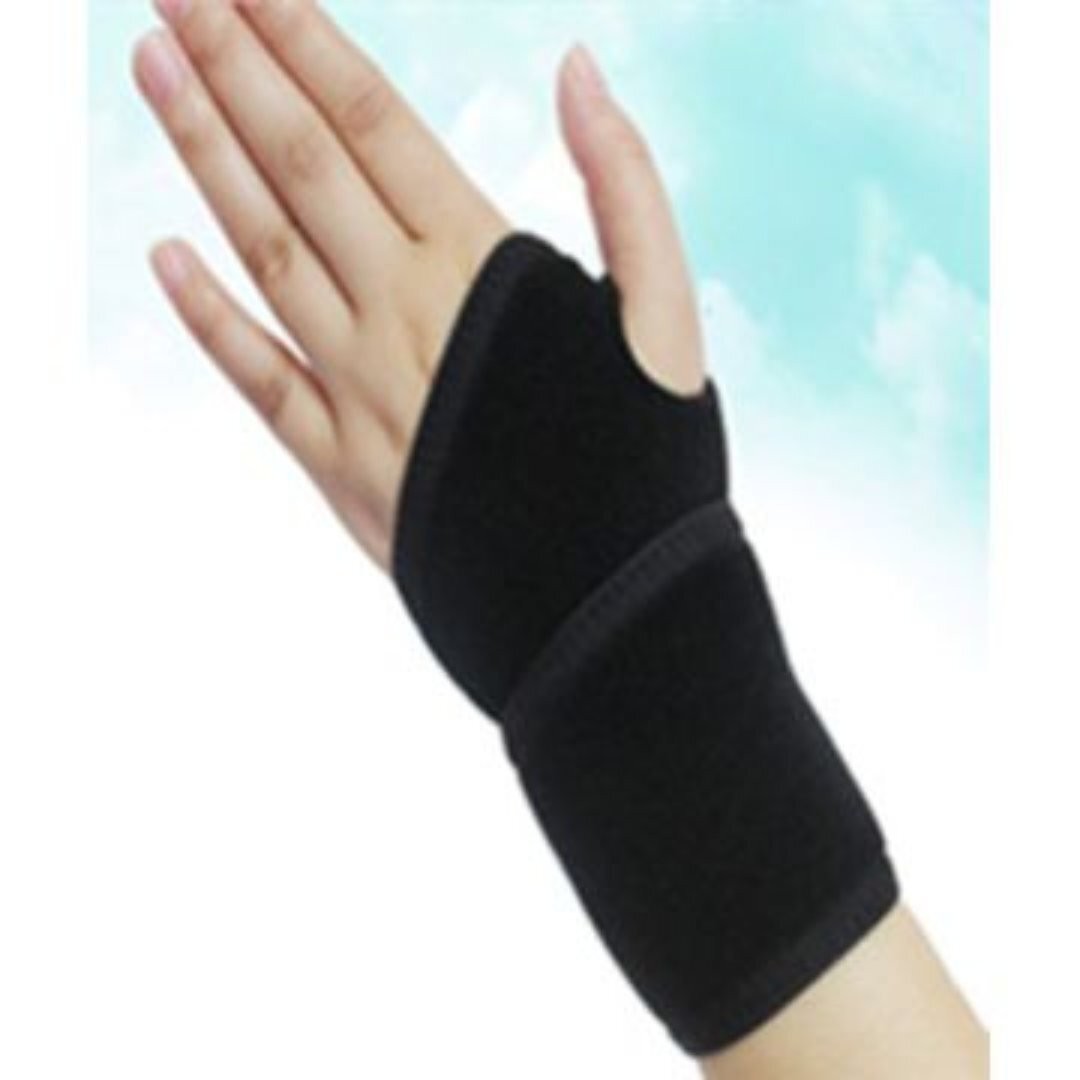 Adites Wrist Wrap with Thumb Support & Strap in Black: 1CT