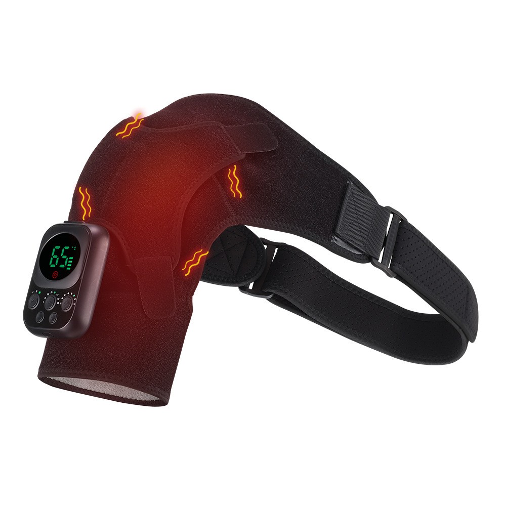 USB Heated Shoulder Brace Heating Muscle Massage Support Knee Back Massager Pads