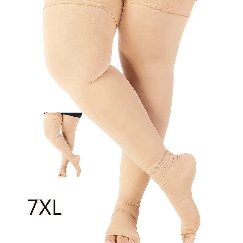 3 Pair Extra Large Size Thigh High Compression Sock Over-the-Knee Pressure Socks