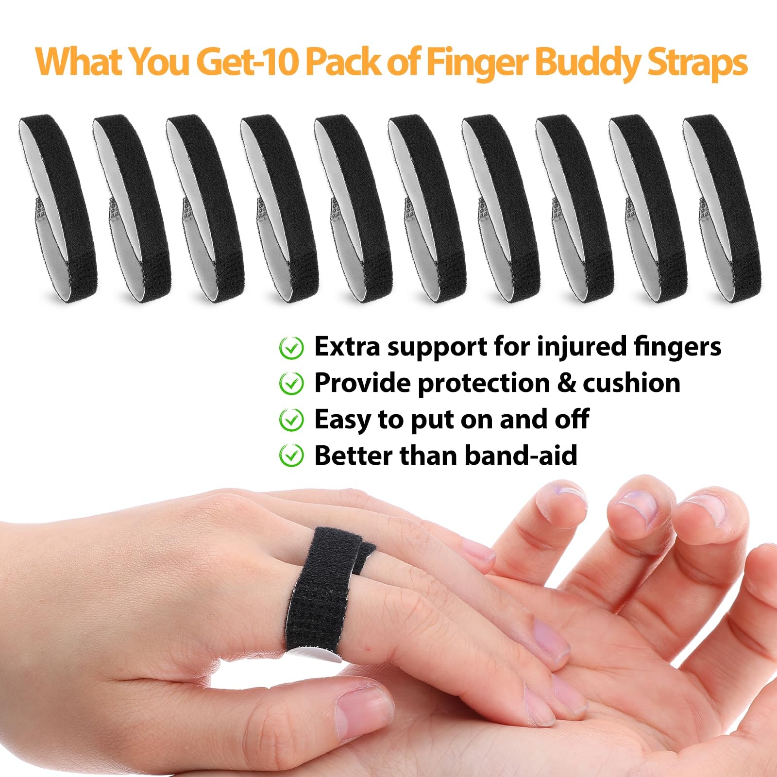 Tape Finger Straps Reusable Toe Straighteners for Curled Toes Fingers Support