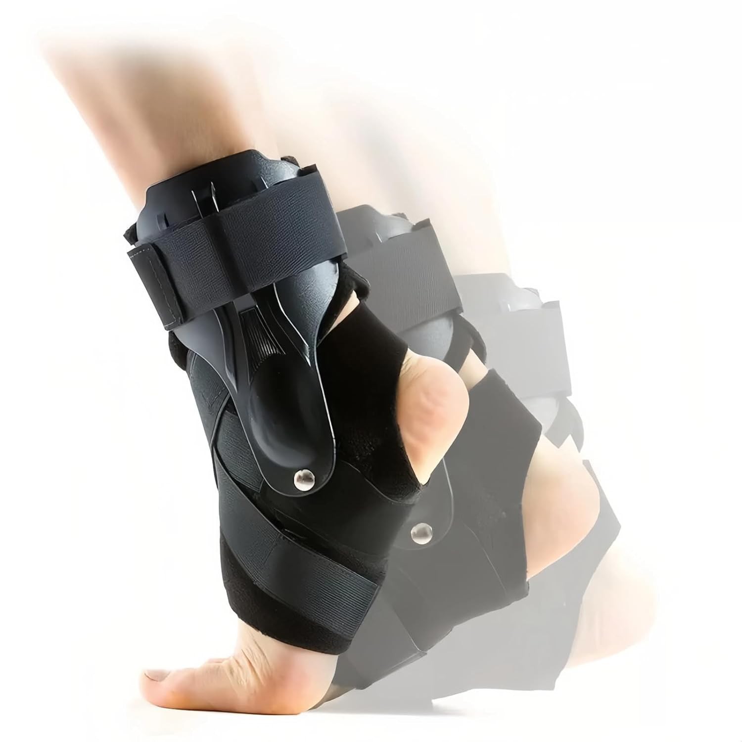 Ankle Brace Support for Sprained Ankle X-shaped Cross-fixing Black, Large
