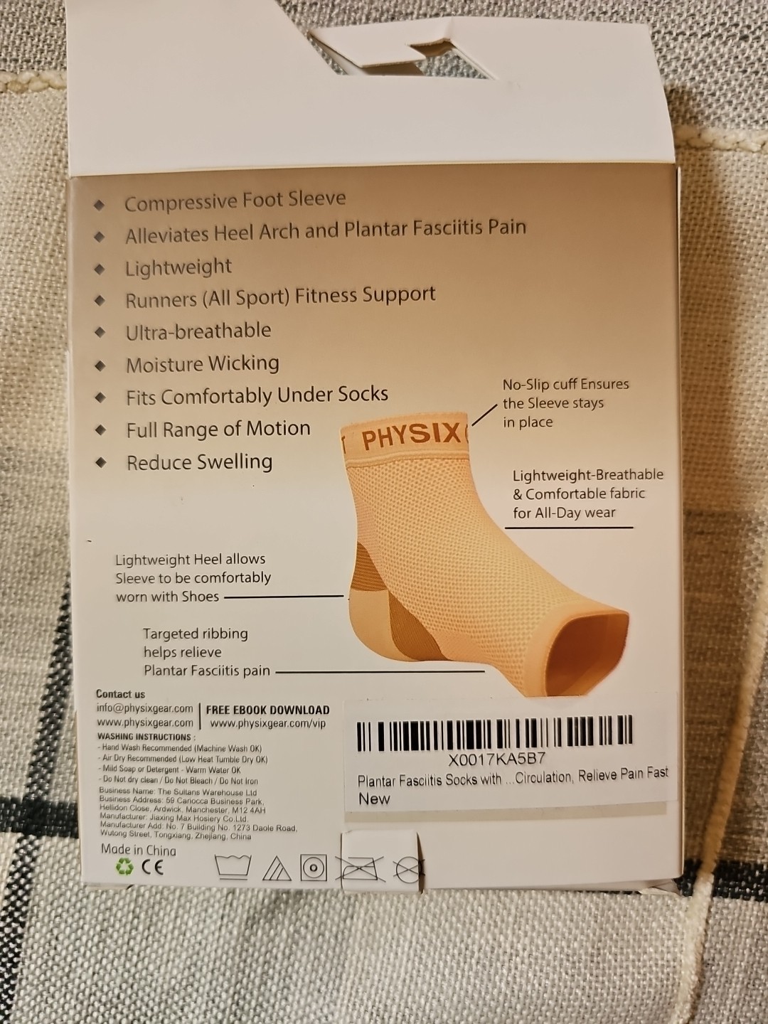 Physic Gear Plantar Fascitis Socks 1 Pair L/XL