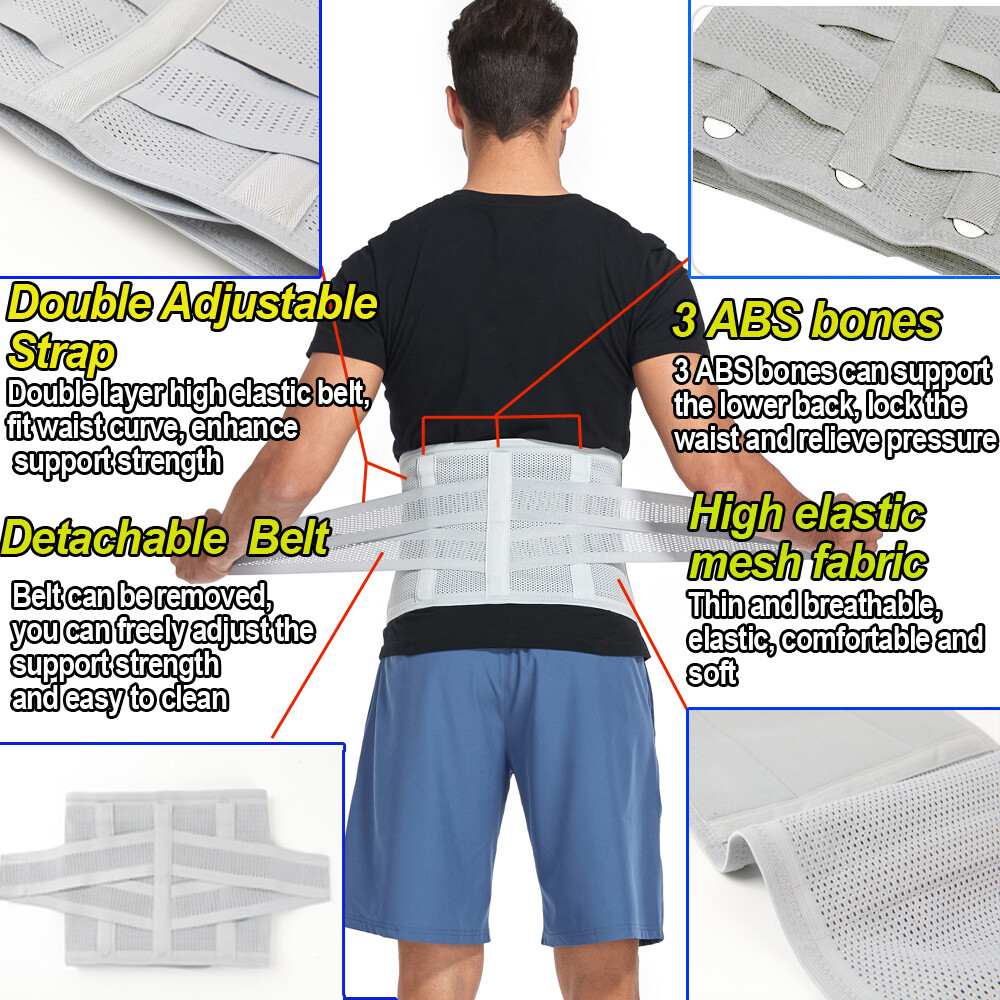 Back Support Lower Back Brace Lumbar Support Belt Pain Relief Sciatica Men Women