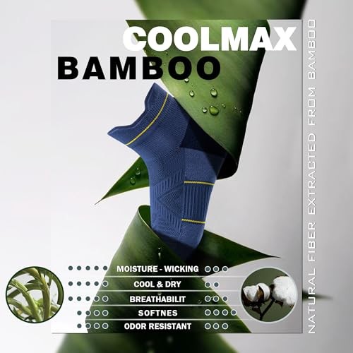 Bamboo Viscose Compression High Ankle Socks Men Women 9-13 3 Pairs Navy