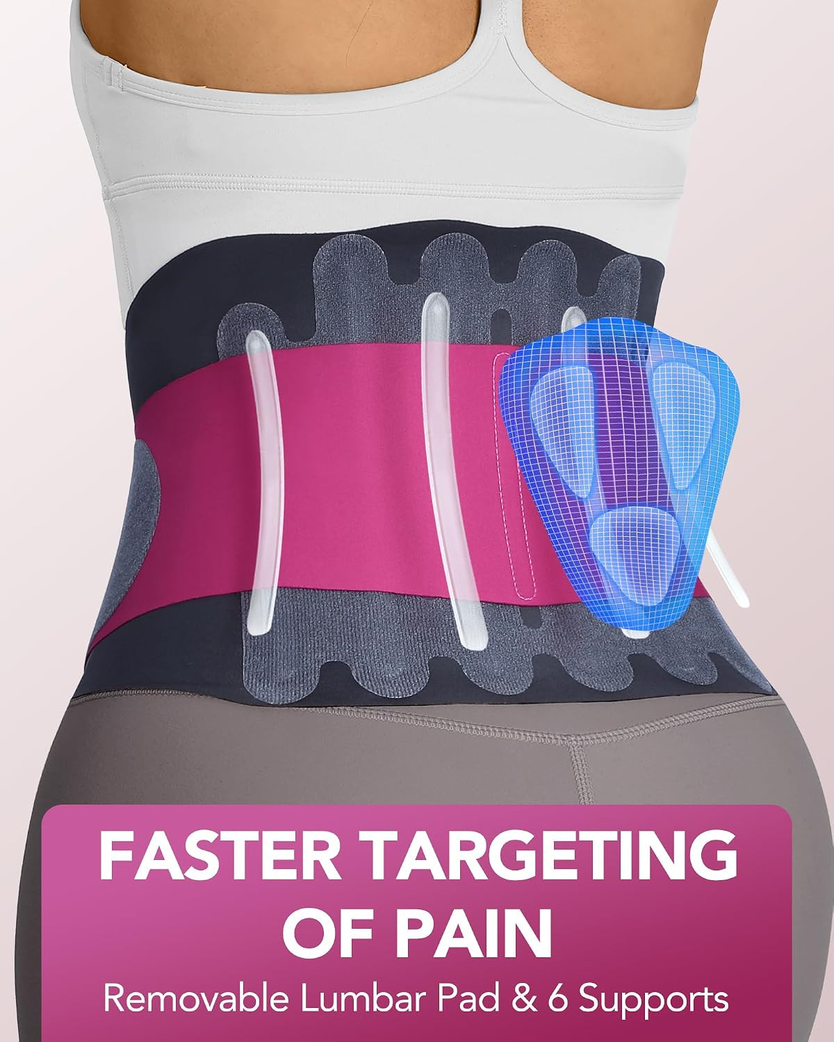 0.5Mm Ultra Thin Back Brace with 3D Lumbar Pad, Seamless Yoga Fabric, Lightweigh