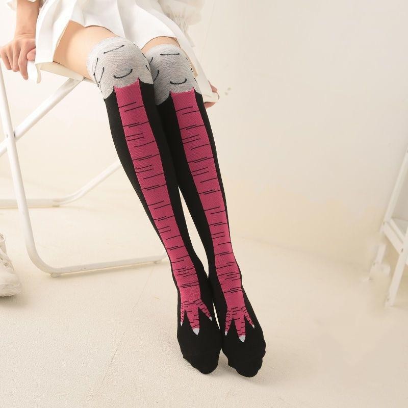 Funny Chicken Paw Stocking Over-knee 50/70cm Pressure Long Stocking for Women Pe