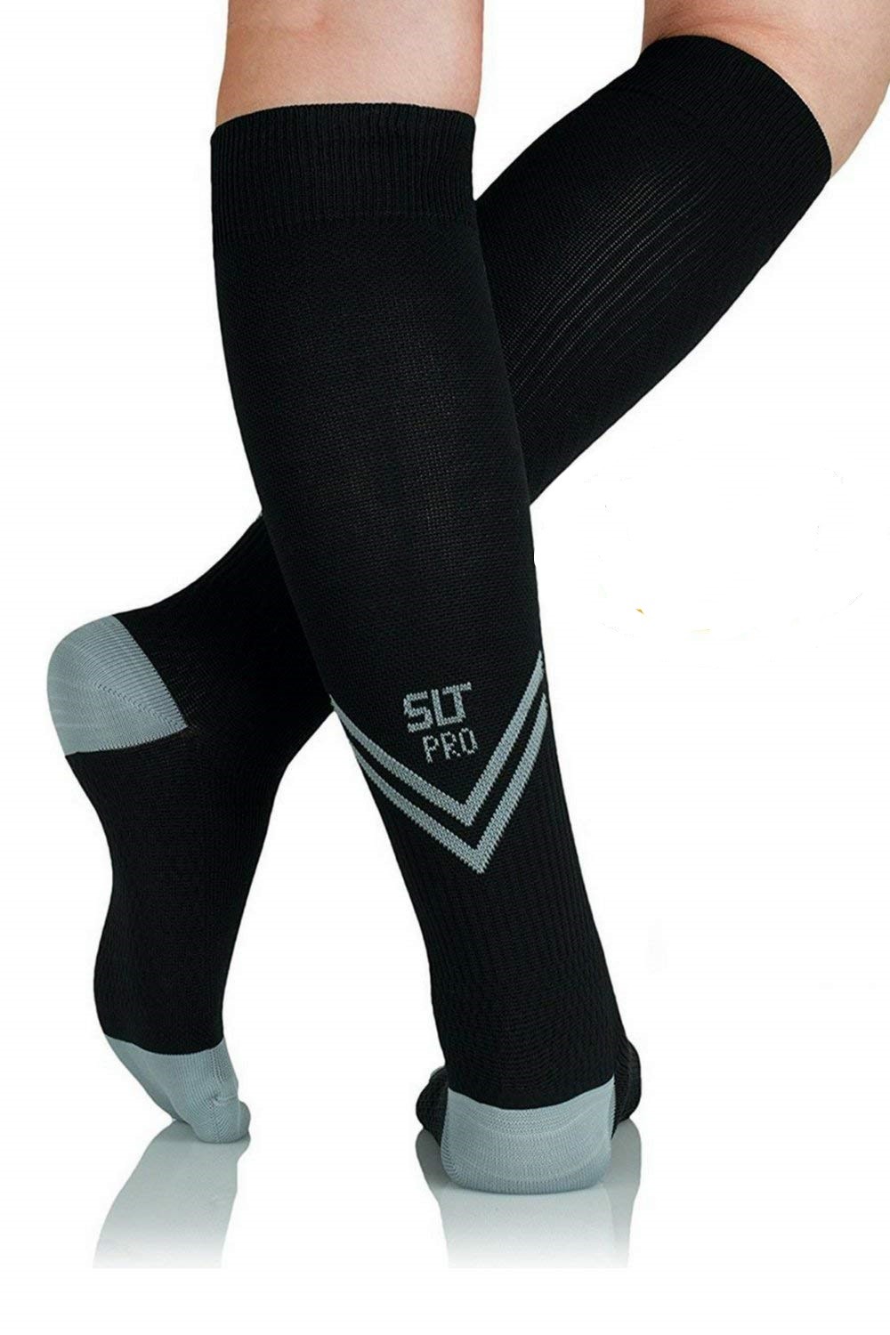 Sport Compression Socks Long Over the Calf Helps Improve Circulation Provides
