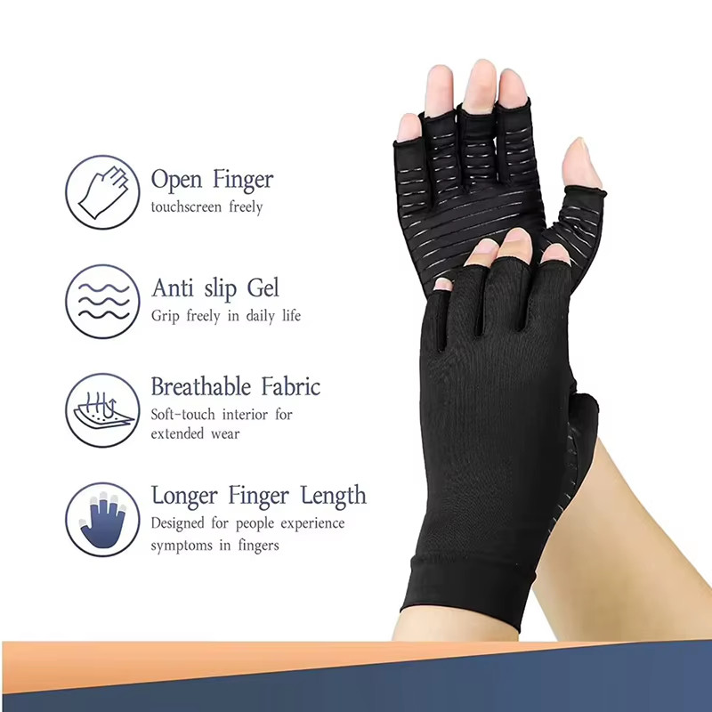 Compression Arthritis Gloves Hand Wrist Support Non-Slip Pain Relief Unisex