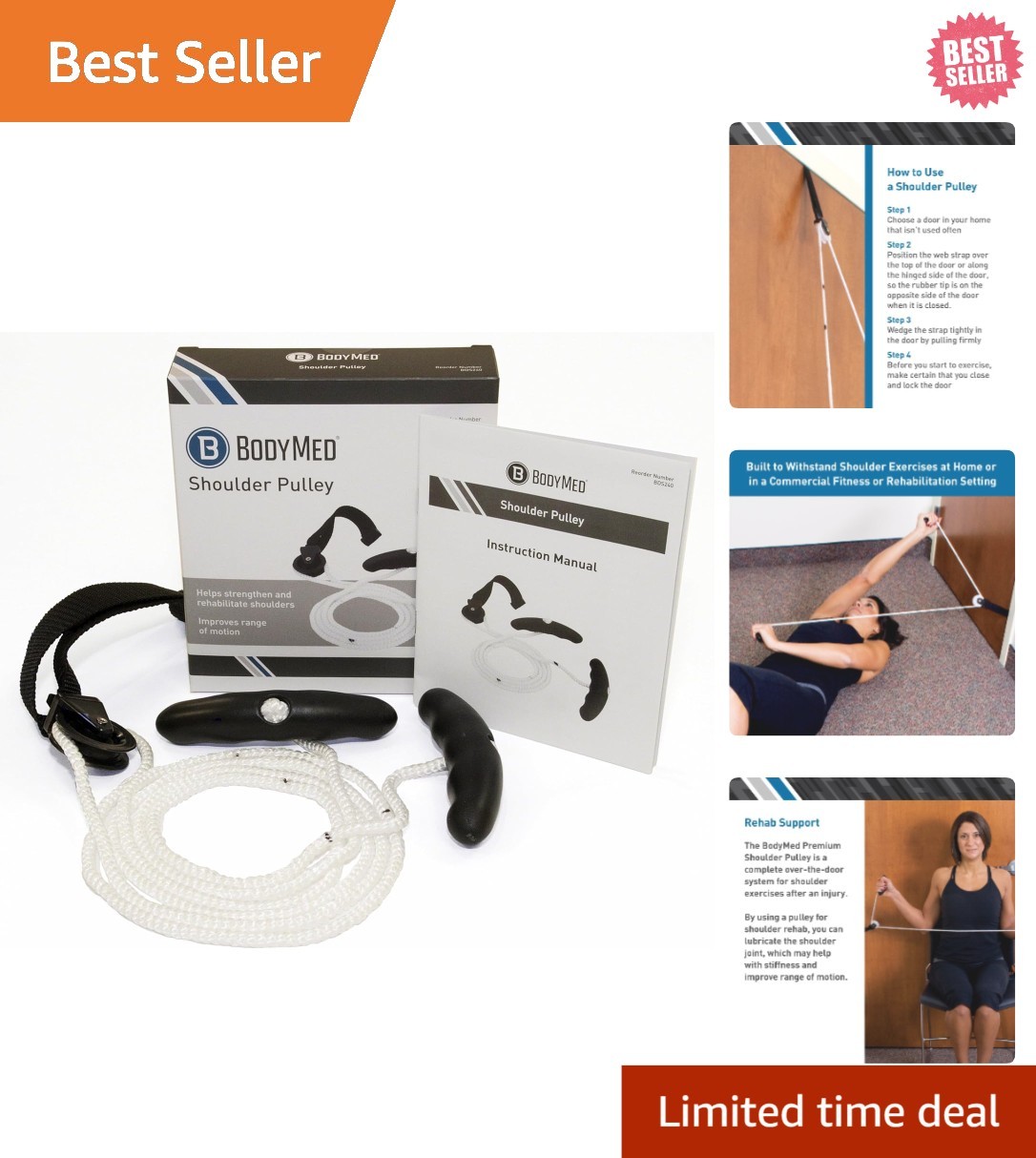 Portable Shoulder Pulley for Effective Home Rehab – Compact & Easy to Use