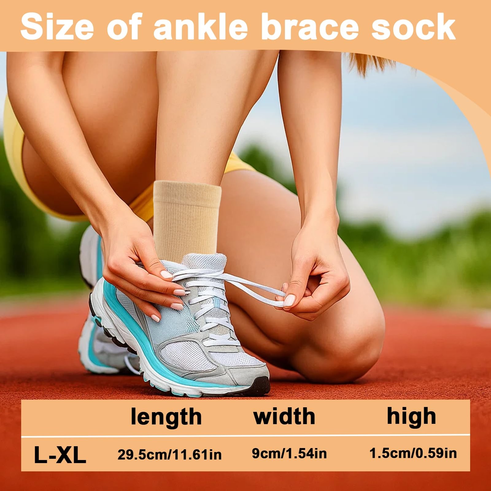 3 Pack Compression Ankle Support Socks 8-15 mmHg Open Toe mmHg, beige