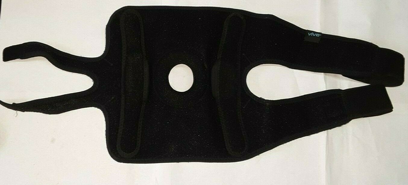 pre-owned VIVE HINGED KNEE BRACE OPEN PATELLA BLACK ONE SIZE uns light wear