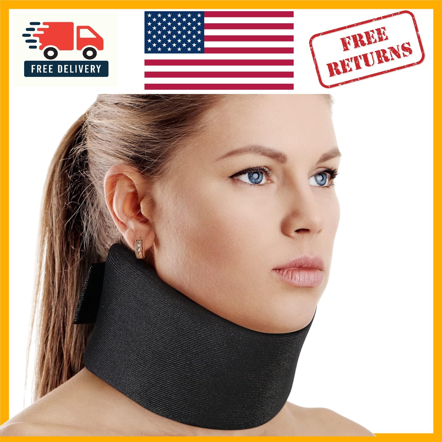Universal Neck Support Brace – Soft Foam Collar for Injury Recovery & Comfort
