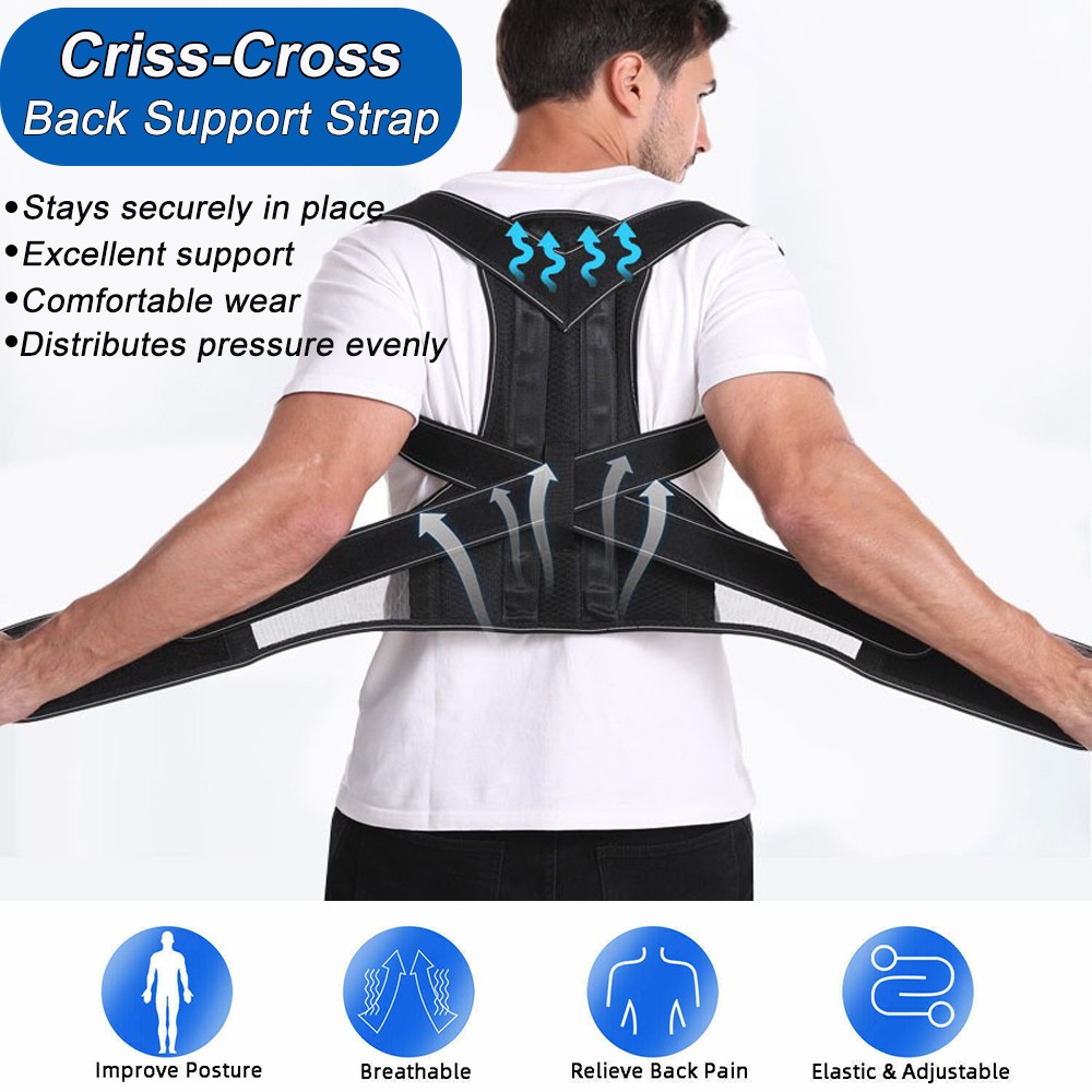 Adjustable Lumbar Lower Back Support Belt Brace Posture Corrector Straightening