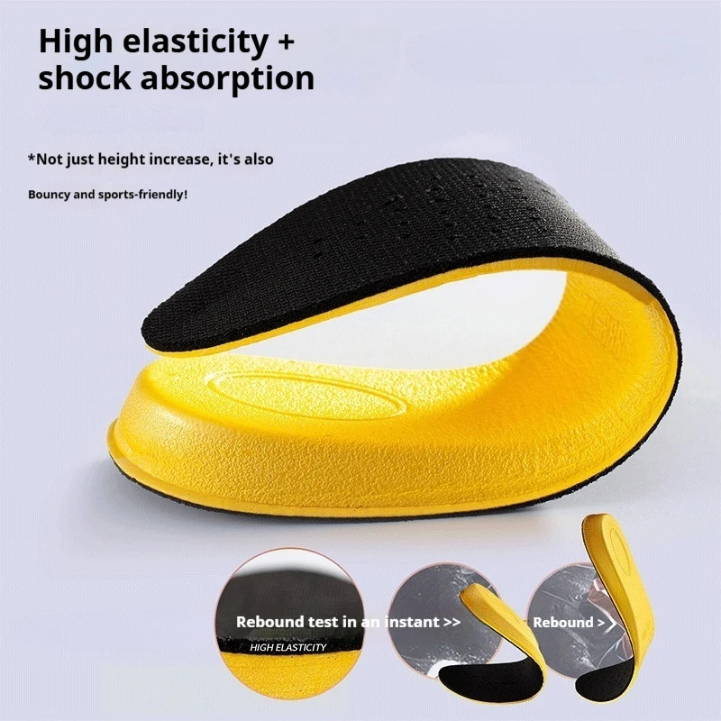 2Pcs/4Pcs New Comfortable Shock-absorbing Insole 1.5-3.5cm Height-increasing Ins
