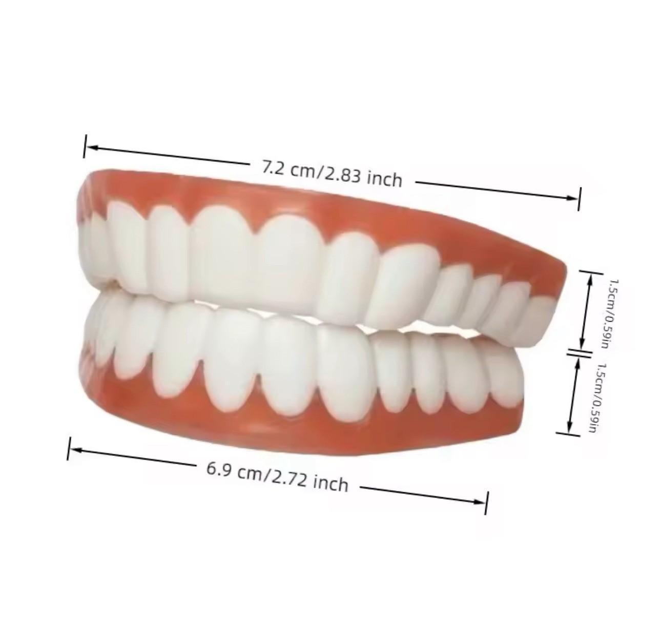Instant Smile Veneers Fake Teeth Cosmetic Denture Snap On