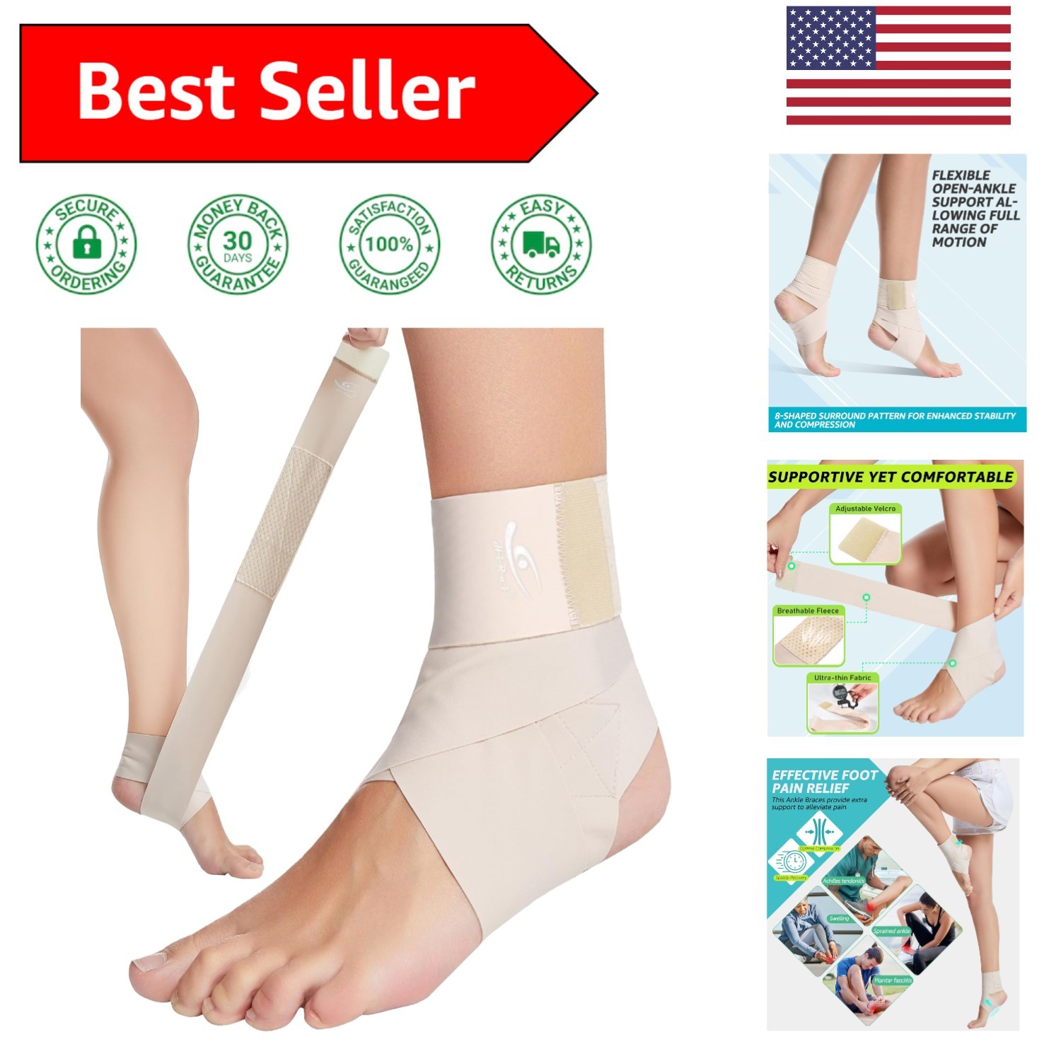 High-Elastic Ankle Brace for Men, Women, Kids – Adjustable for Ultimate Support