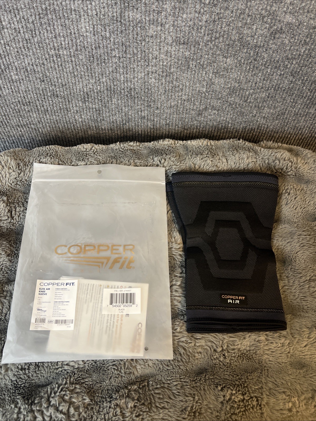 Copper Fit Elite Air Knee Sleeve 2-pack – Large/Extra Large Black