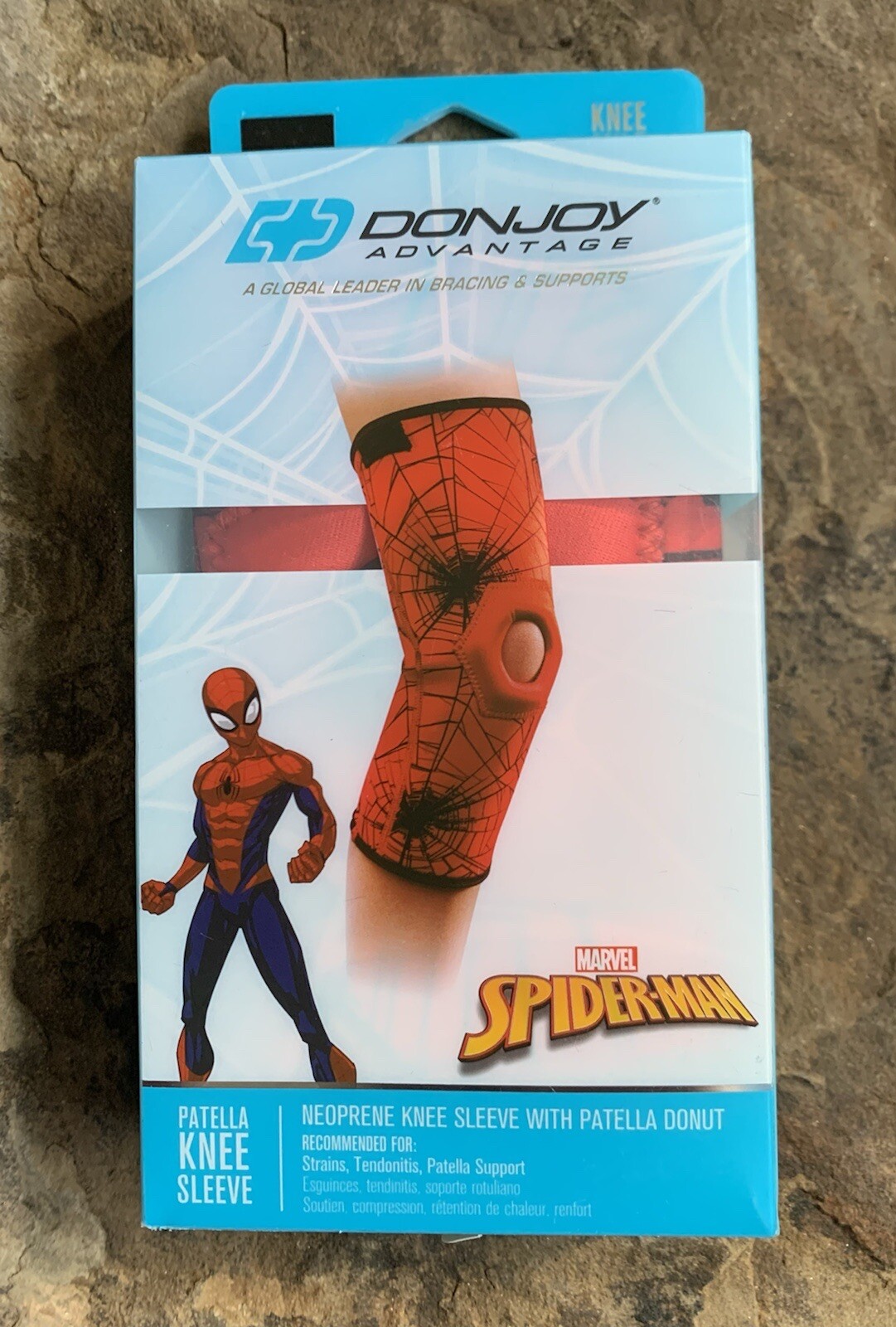 Spiderman Youth Patella Knee Sleeve. Donjoy Advantage Brand. New
