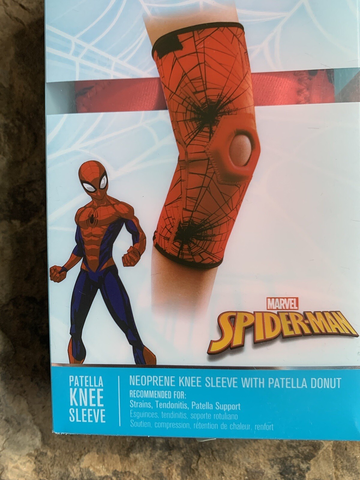 Spiderman Youth Patella Knee Sleeve. Donjoy Advantage Brand. New