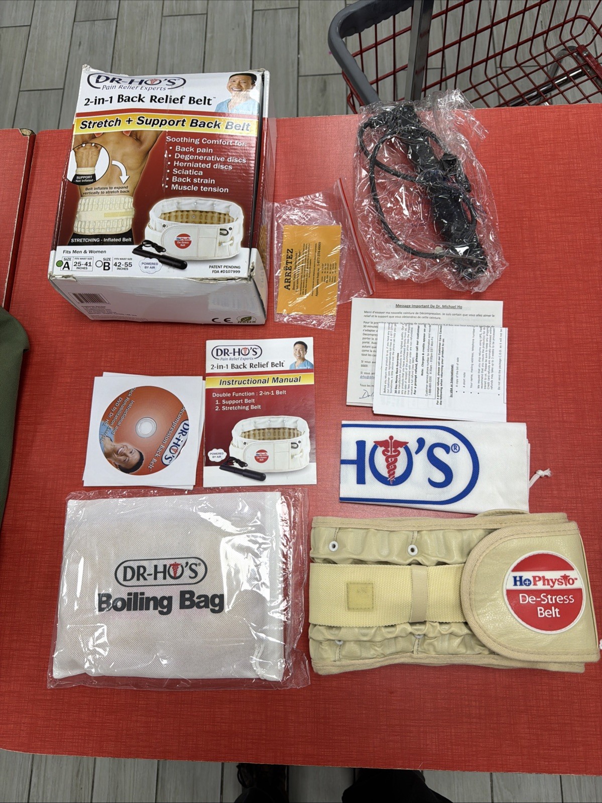 DR. HO’s 2-in-1 Back Support Relief Belt UNISEX SIZE A (25-41 Waist) Open Box