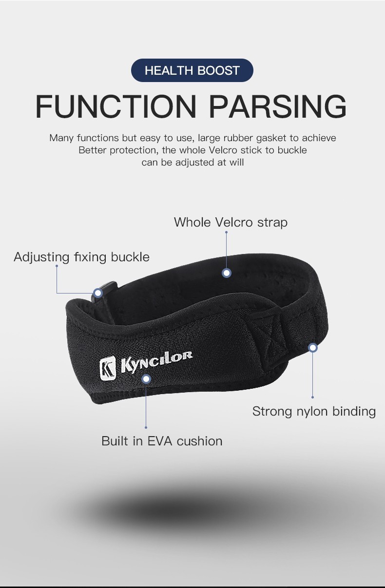 Knee Patellar Tendon Support Strap Adjustable Compression Brace Sports Sleeve