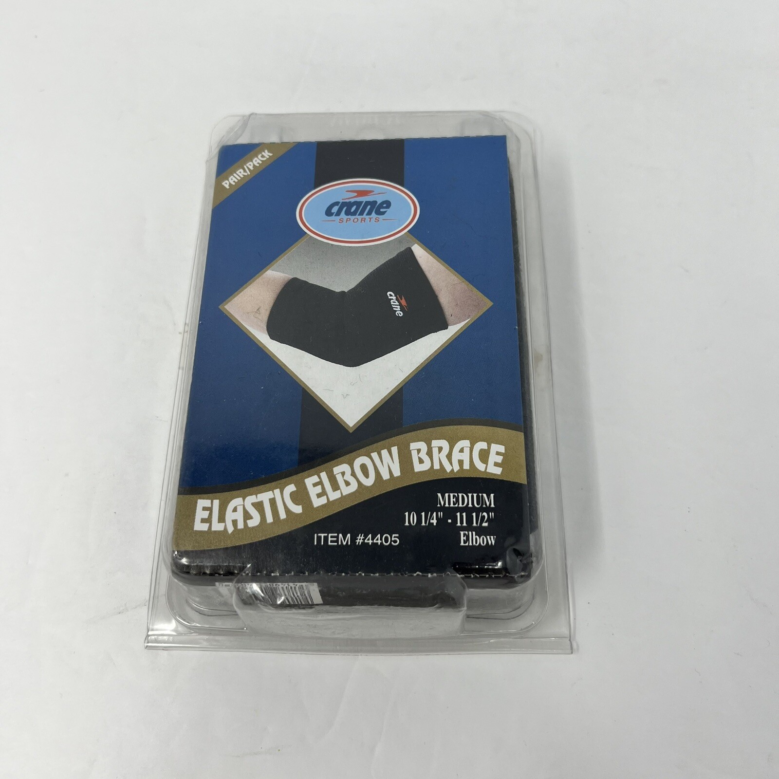 Crane Sports Elastic Elbow Support Brace Black Medium 10 1/4 – 11 1/2 Brand New