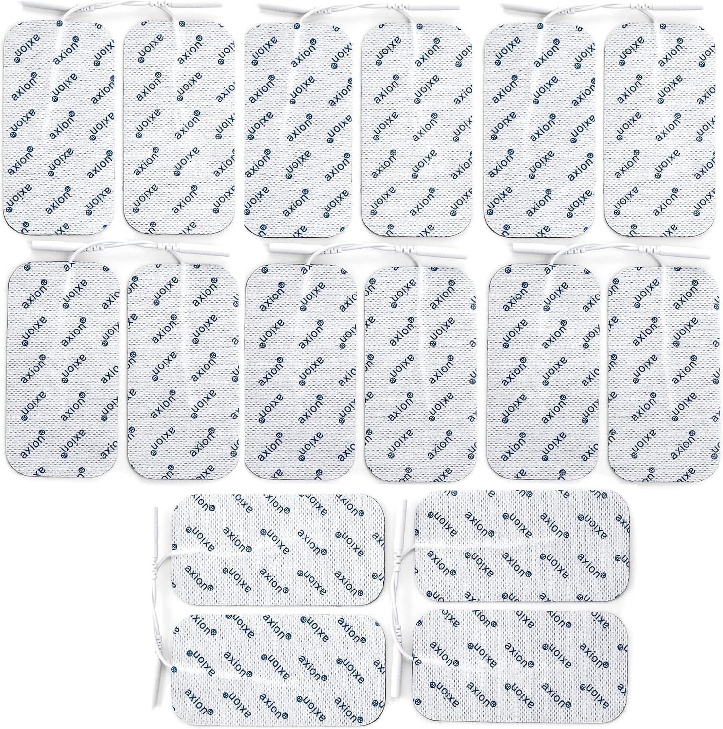 16 Large TENS Unit Electrode Pads 4×2” – Pads with 2mm Pin Connector Lead Wi…