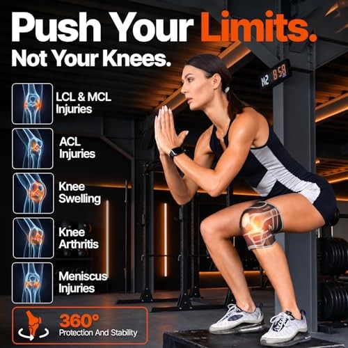 ELITE Knee Brace with Side Stabilizers & Patella Gel Pads for Maximum Knee
