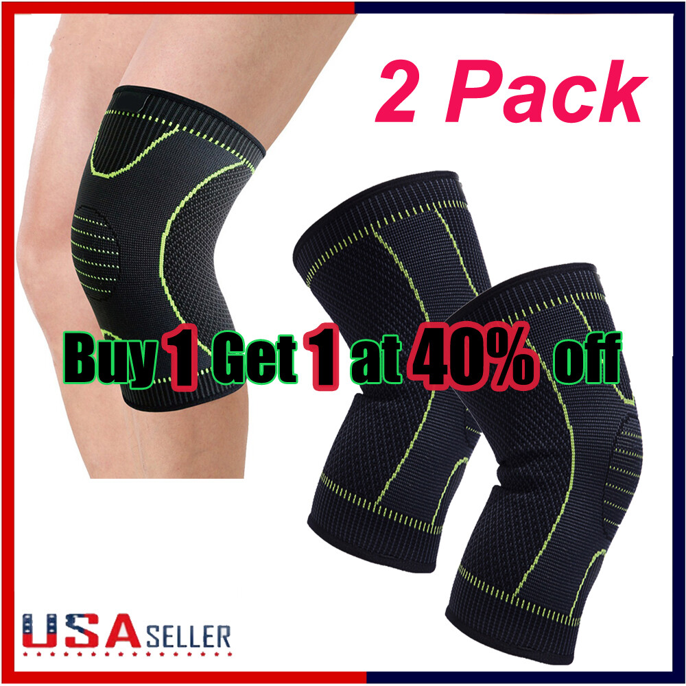 Knee Sleeve Compression Brace Support For Sport Gym Joint Pain Arthritis Relief