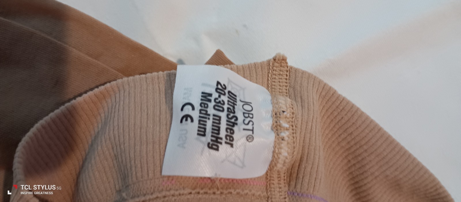Jobst Womens UltraSheer Sz Med Silky Beige Compression Pantyhose 20-30 mmHg