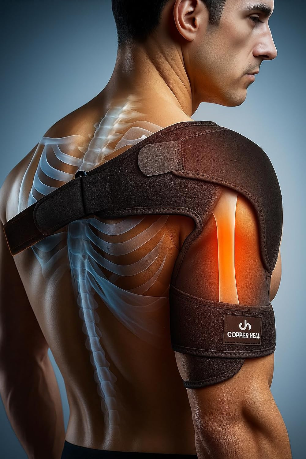 COPPER HEAL – Shoulder Adjustable Clamp Compression Sleeve for Men Women’S Suppo