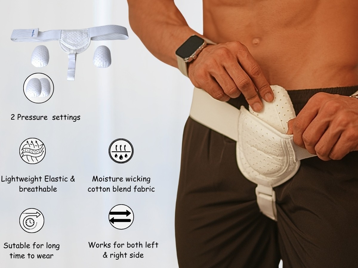 Inguinal Hernia Belt for Men & Women with Removable Compression INDIAN SELLER