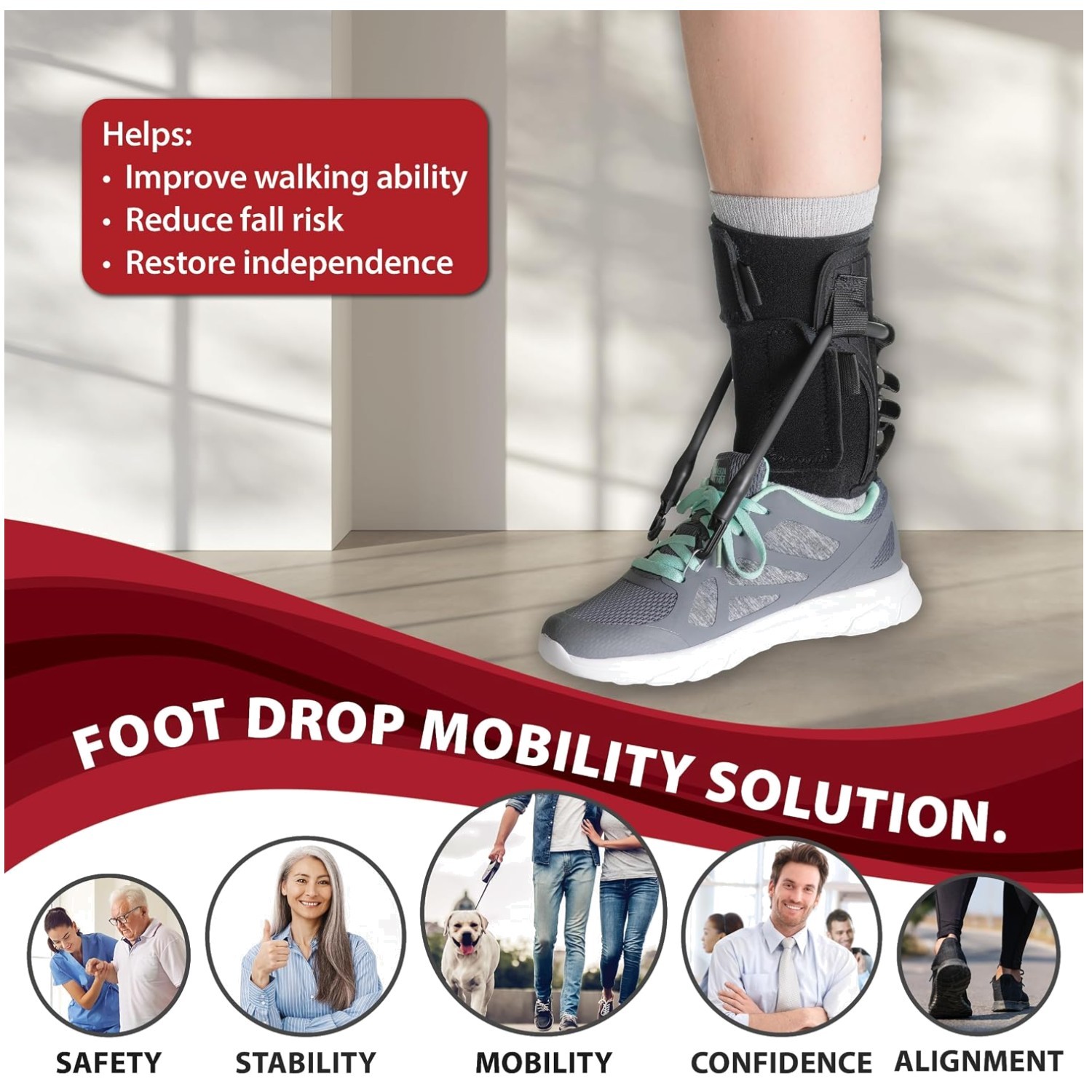 Comfortable Foot Drop Brace – Dorsiflexion Assistance
