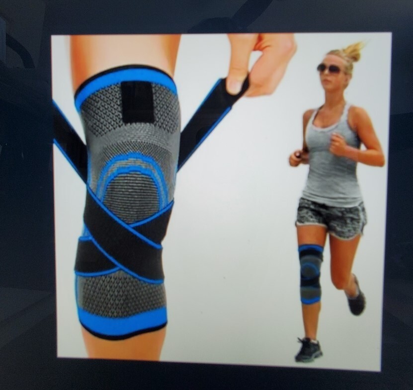 KNEE BRACE-COMPRESSION SLEEVE WITH PATELLA STABILIZER STRAPS, GREEN/ SIZE MEDIUM